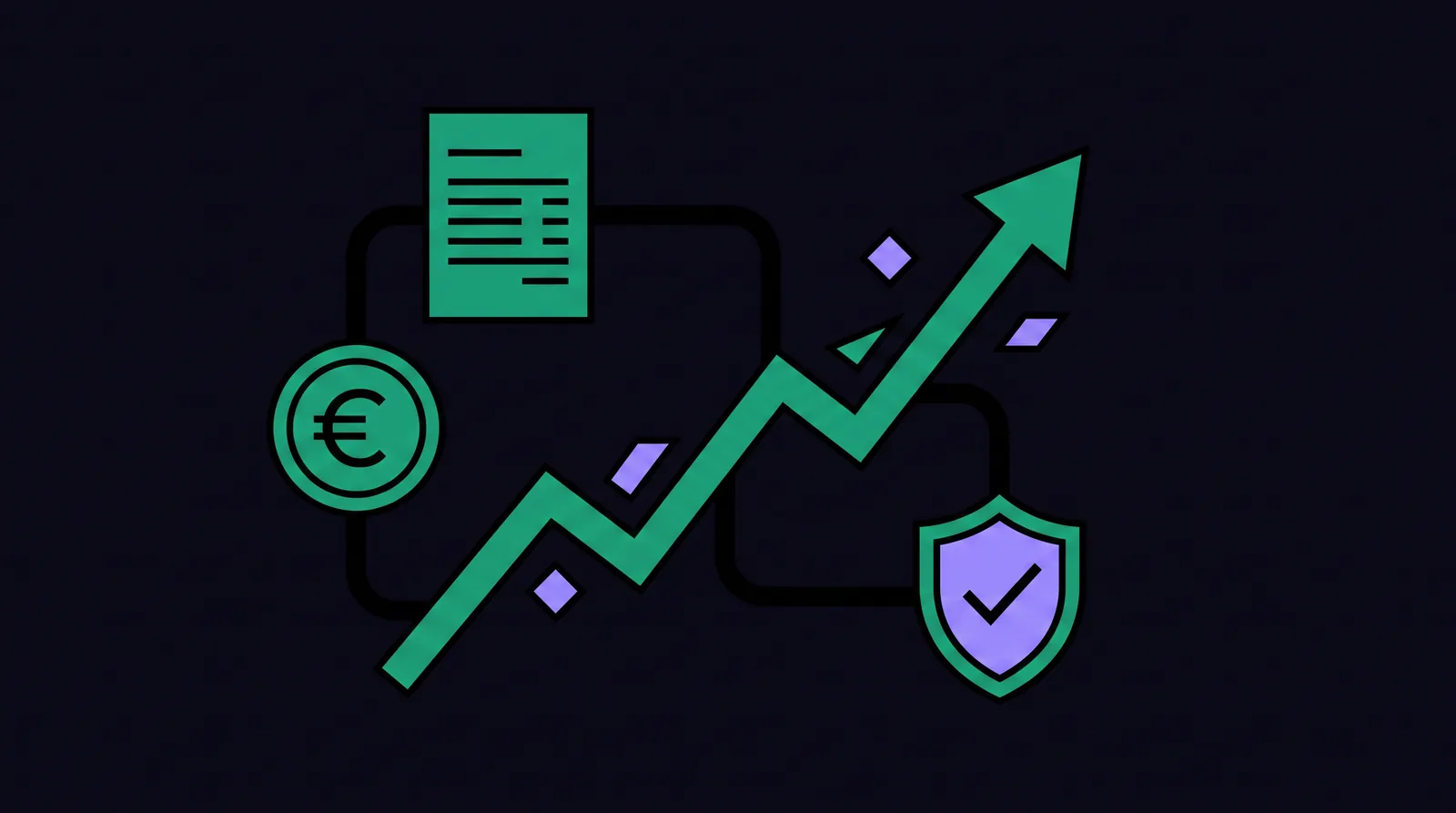 Ilustración de facturación automatizada y control financiero